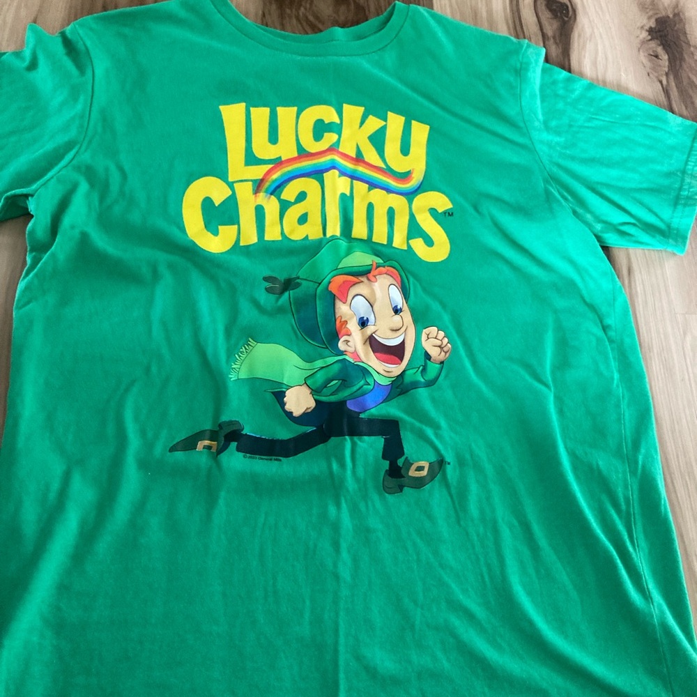 Vintage Style St Patrick's Day T Shirt Lucky Charms Cereal Kids XL 14/16